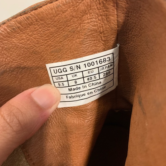 UGG Australia Cosima Mid Brown Leather Stud Ankle Platform Heel Boots Size 9.5 - Picture 7 of 10